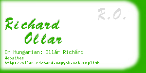 richard ollar business card