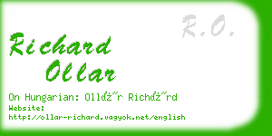 richard ollar business card